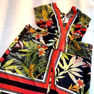 Pink Martini Tropical Maxi Dress - Black, Red, Green